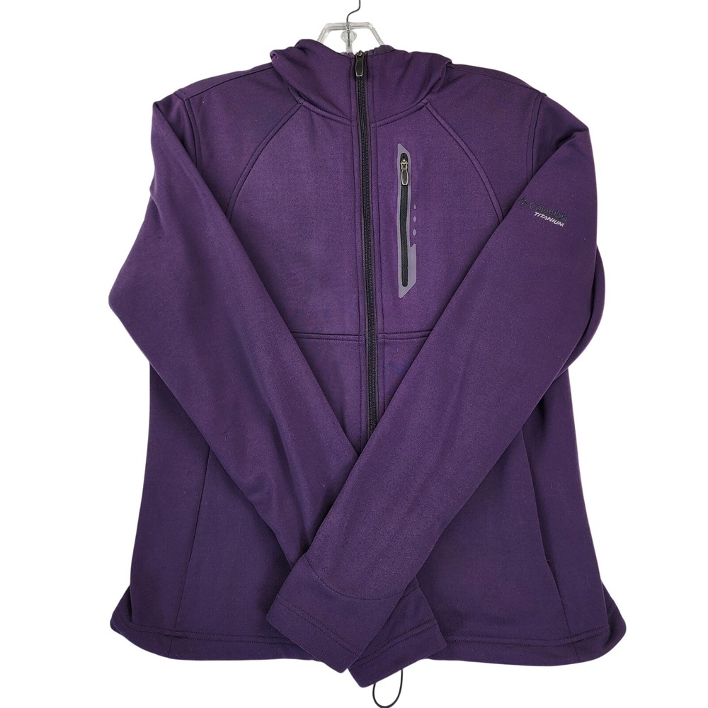 Columbia Large Purple Titanium Interchange Fleece Jacket Hiking Outdoor Gorpcore